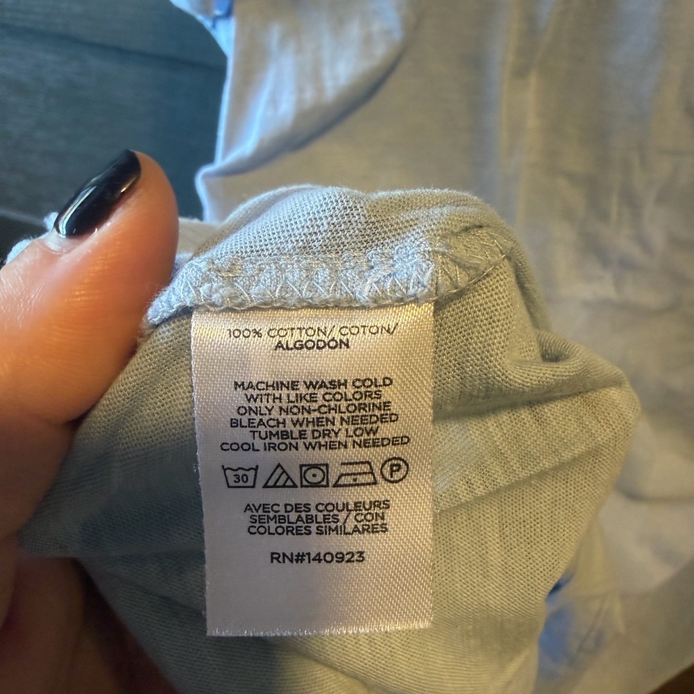 LOFT Soft Blue Casual Top Size large - Picture 3 of 4
